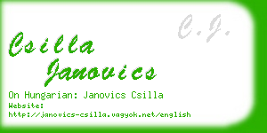 csilla janovics business card